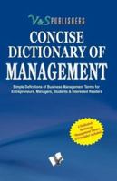 Concise Dictionary of Management 9350571234 Book Cover