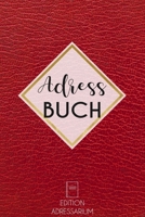 Adressbuch Leder rot: Kontaktbuch A5 zum eintragen von Anschriften und Telefonnummern | Telefonbuch Register | imitative Lederoptik (German Edition) 1696967112 Book Cover