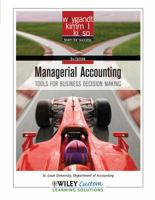 Mangerial Accounting: Tools for Business Decision Making, 5th Edition, St. Louis University 047088858X Book Cover