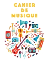 Cahier De Musique: Musiciens Composition Livre Instrument Manuscrit Personnel Papier Piano Guitare Standard 13 portées Grand Carnet / Journal Cadeau ... souple, Finition mate. (French Edition) B083XPM539 Book Cover