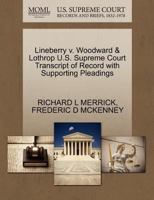 Lineberry v. Woodward & Lothrop U.S. Supreme Court Transcript of Record with Supporting Pleadings 1270252933 Book Cover