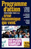Programme D'Action Pour Faire Face a la Crise Economique Qui Vient 0873488326 Book Cover
