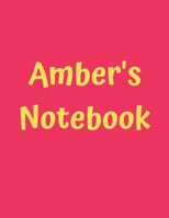 Amber’s Notebook: Pink Cover, College Ruled, 100 Sheets, 8.5" x 11" (Letter Size), White Paper (Women's Custom Names) 1675584400 Book Cover