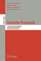 Security Protocols: 5th International Workshop, Paris, France, April 7-9, 1997, Proceedings (Lecture Notes in Computer Science) 3540640401 Book Cover