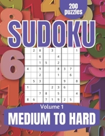 Sudoku Medium to Hard: Large Print Sudoku Puzzles for Adults and Seniors with Solutions Vol 1 B08X5GPP5C Book Cover