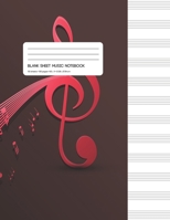 Blank Sheet Music Notebook: Manuscript Paper * Large (8.5 x 11) * 12 Stave * 100 Pages: Red Musical Notes Composition Book 1673578861 Book Cover
