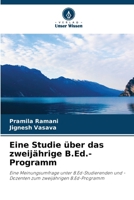 Eine Studie über das zweijährige B.Ed.-Programm (German Edition) 6208599121 Book Cover