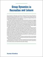 Group Dynamics in Recreation and Leisure: Creating Conscious Groups Through an Experiential Approach 0736062874 Book Cover