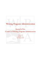 Wpa: Writing Program Administration 31.1-2 1602350493 Book Cover