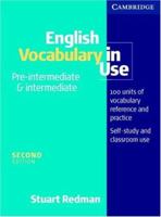 English Vocabulary in Use Pre-intermediate and Intermediate (Vocabulary in Use) 0521557372 Book Cover