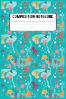 Composition notebook: Mermaid Pattern Pretty Wide Ruled Animal School Going Student Note Book - Cute Black & White Exercise Book and Journal with Lines for Kids, Teens... Lined Pages / 100 Sheets - Si 1697489729 Book Cover