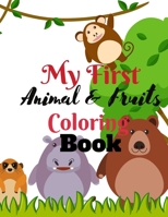 Animal & Fruit Coloring Book: Animals, Fruits, Alphabets Coloring Book with Letter tracing for Girls and Boys Ages 4-8, Children Activity Book for ... Preschools, Early Learning Educational Books B08WZH54LS Book Cover