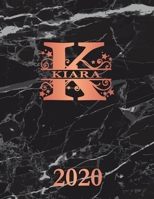 Kiara: 2020. Personalized Name Weekly Planner Diary 2020. Monogram Letter K Notebook Planner. Black Marble & Rose Gold Cover. Datebook Calendar Schedule 1708214836 Book Cover