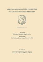 Uber Den Philosophie-Begriff Platons. Die Mathematik Und Die Physikalische Realitat 3663031403 Book Cover