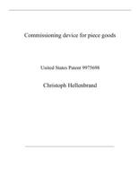 Commissioning device for piece goods: United States Patent 9975698 B08QWXSPBL Book Cover