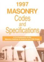 1997 Masonry Codes and Specifications 0849375487 Book Cover