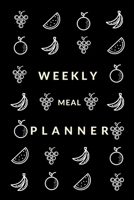 Weekly Meal Planner Fruit for Life Pattern: 52 Weeks of Menu Planning Pages / Journal Gift, 100 Pages, 6x9, Soft Cover, Matte Finish 1673670660 Book Cover