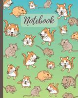 Notebook: Cute Gerbils Cartoon Cover (Volume 2) - Lined Notebook, Diary, Track, Log & Journal - Cute Gift for Boys Girls Teens Men Women (8"x10" 120 Pages) 1075221528 Book Cover