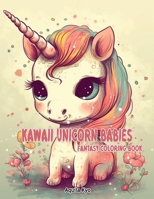 Kawaii Unicorn Babies: Fantasy Coloring Book B0C47PN5P1 Book Cover