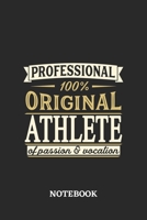 Professional Original Athlete Notebook of Passion and Vocation: 6x9 inches - 110 graph paper, quad ruled, squared, grid paper pages - Perfect Office Job Utility - Gift, Present Idea 1696747201 Book Cover