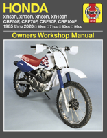 Honda XR50/70/80/100R & CRF50/70/80/100F, '85-'20 Haynes Repair Manual: Models Covered: XR50R (2000-2003), XR70R (1997-2003), XR80R (1985-2003), XR100R (1985-2003), CRF50F (2004-2020), CRF70F (2004-20 1620923939 Book Cover