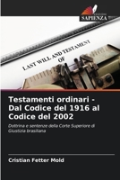 Testamenti ordinari - Dal Codice del 1916 al Codice del 2002 6207333624 Book Cover