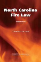 North Carolina Fire Law 1594608407 Book Cover