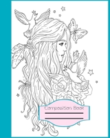 Composition Book: Pretty Princess Coloring Notebook for Girls, Children, Teens and Little Princesses with pink and Teal for students and young adults 108743064X Book Cover