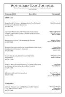 Southern Law Journal, Vol. XXIV, No. 2, Fall 2014 1618639331 Book Cover
