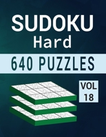 Sudoku Hard 640 Puzzles: Sudoku 9*9 Puzzle Games Book For Toddlers To Adults - 640 Hard Sudoku Book For Adults With Solution Large Print VOLUME B08KW9L2XR Book Cover