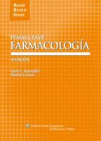 Temas Clave: Farmacologia (Spanish Edition) 849355832X Book Cover