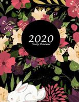 2020 Daily Planner : Cute Black Floral, Daily Calendar Book 2020, Weekly/Monthly/Yearly Calendar Journal, Large 8. 5 X 11 365 Daily Journal Planner, 12 Months Calendar, Schedule Planner, Agenda Planne 1720687048 Book Cover