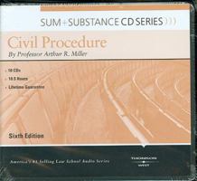 Civil Procedure: Sum and Substance audio CD series (Sum & Substance-Audio Tape Series) 0314191178 Book Cover