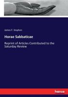 Horae Sabbaticae 0469612975 Book Cover