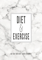 Diet and Exercise: 60 Day Food and Exercise Logbook with Daily Meal and Water Tracker, Sleep Log and Journal Prompt Questions 1712505122 Book Cover