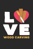 Love wood carving: 6x9 Wood Carving - grid - squared paper - notebook - notes 1087184614 Book Cover