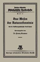 Das Wesen Der Naturerkenntnis: Aus Der Aufklarungsphilosophie David Humes 3663155951 Book Cover