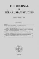 The Journal of Belarusian Studies 2018 0244767939 Book Cover