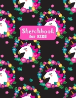 Sketchbook for Kids: Cute Unicorn Large Sketch Book for Drawing, Writing, Painting, Sketching, Doodling and Activity Book- Birthday and Christmas Gift Ideas for Kids, Girls, Boys, Teens and Women - Li 1655670565 Book Cover