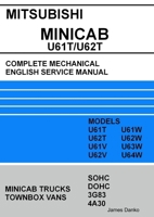 Mitsubishi Minicab/Townbox U61T/U62T Full Mechanical English Service Manual 1300668156 Book Cover