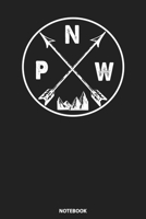 Notebook: Distressed Pacific North West Mountain Pullover Hoodie 1089275498 Book Cover