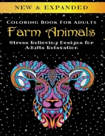 Farm Animals - Adult Coloring Book: Stress Relieving Designs for Adults Relaxation B088GDG337 Book Cover