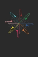 Colorful Trombones: Trombones Notebook, Blank Lined (6" x 9" - 120 pages) ~ Musical Instruments Themed Notebook for Daily Journal, Diary, and Gift 1694070018 Book Cover