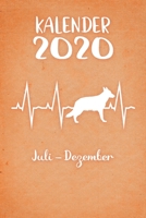 Kalender 2020: Oranger Tageskalender Deutscher Schäferhund Herzschlag Hunde 2. Halbjahr Juli Dezember ca DIN A5 weiß über 190 Seiten 165064289X Book Cover