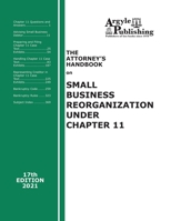 The Attorney's Handbook on Small Business Reorganization Under Chapter 11 1880730588 Book Cover