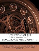 Definitions of the terminology of educational measurements 117717278X Book Cover