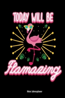 Today Will Be Flamazing Mein Jahresplaner: Flamingo pink Vogel Kalender 6x9 A5: Studienplaner | Terminkalender | Wöchentliche To-Do-Liste & Ziele | Für Schüler Und Studenten (German Edition) 1686039603 Book Cover