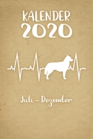 Kalender 2020: Beiger Tageskalender Sibirischer Husky Herzschlag Hunde 2. Halbjahr Juli Dezember ca DIN A5 weiß über 190 Seiten 165064681X Book Cover