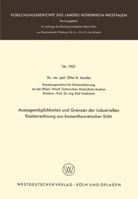 Aussagemoglichkeiten Und Grenzen Der Industriellen Kostenrechnung Aus Kostentheoretischer Sicht 3663061825 Book Cover