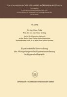 Experimentelle Untersuchung Der Nichtgleichgewichts-Expansionsstromung Im Hyperschallbereich 3663200078 Book Cover
